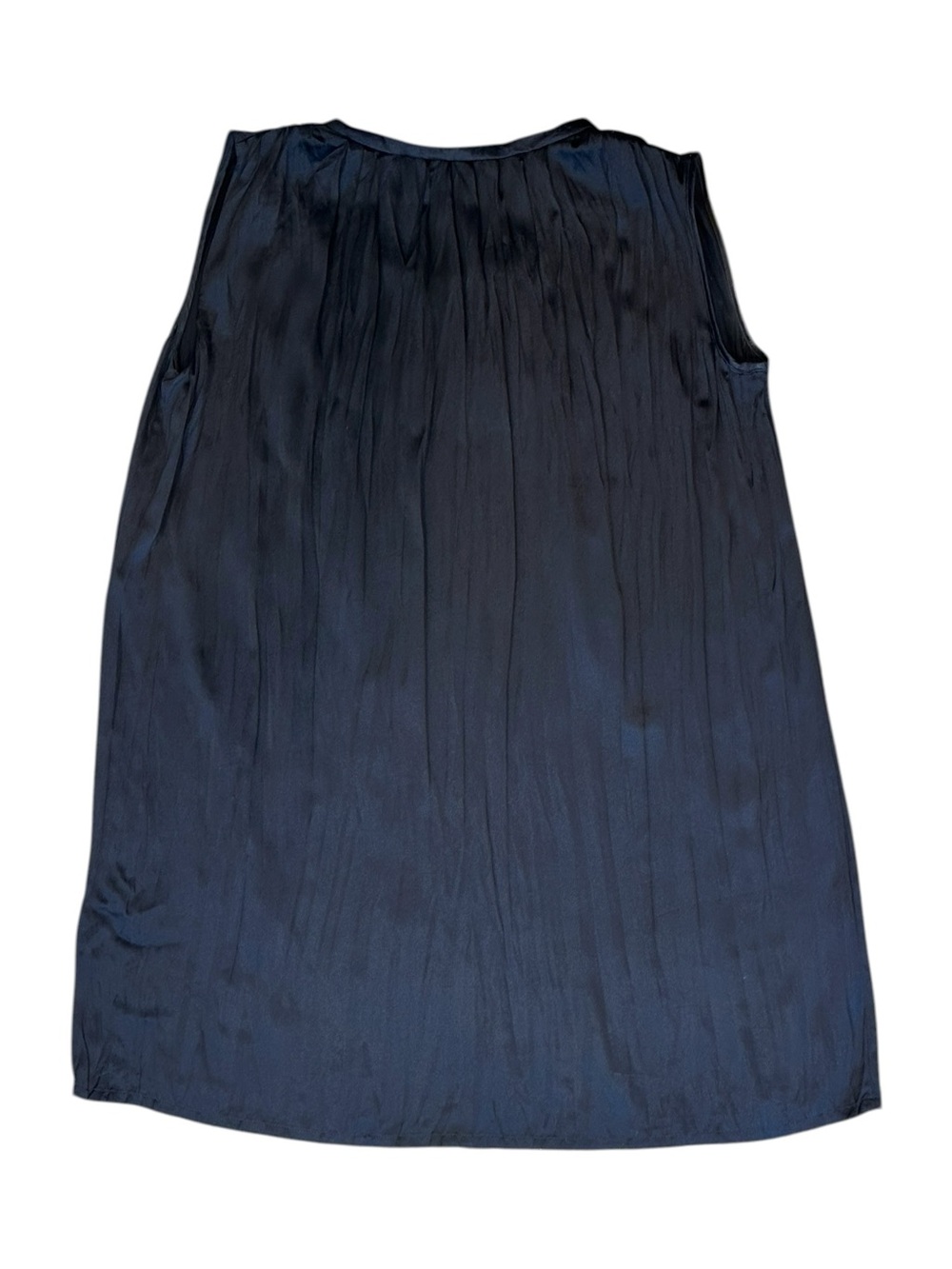 Nili Lotan 100% Silk Pleated Sleeveless Shift Mini Dress Navy Blue Women’s XS - Picture 2 of 6